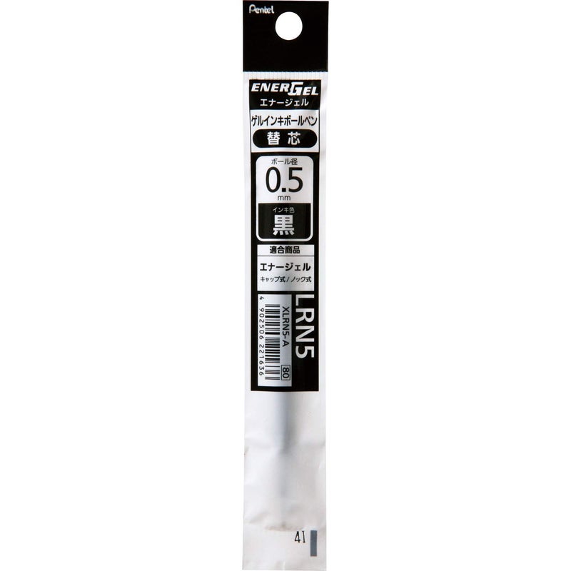 بنتل قلم حبر جاف Pentel جل قابل لإعادة التعبئة لـ Energel X، طرف إبرة 0.5 مم، حبر أسود (XLRN5-A) - Image 1